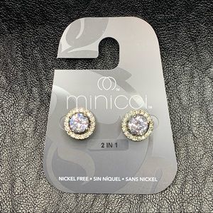 MINICCI 2 part Rhinestone Earrings